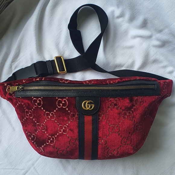 Gucci Velvet Ophidia Zip Belt Bag - Picture 1 of 13